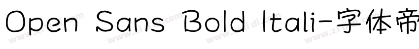 Open Sans BoId Itali字体转换
